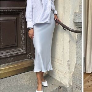 Djerf Avenue light blue skirt